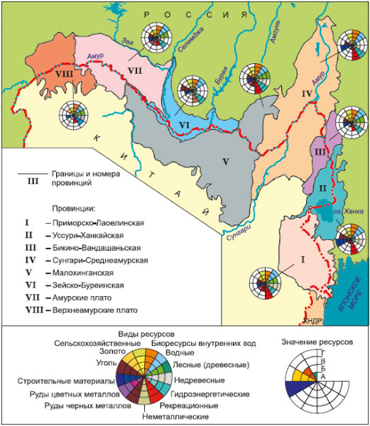 Карта природных ресурсов дальнего востока россии